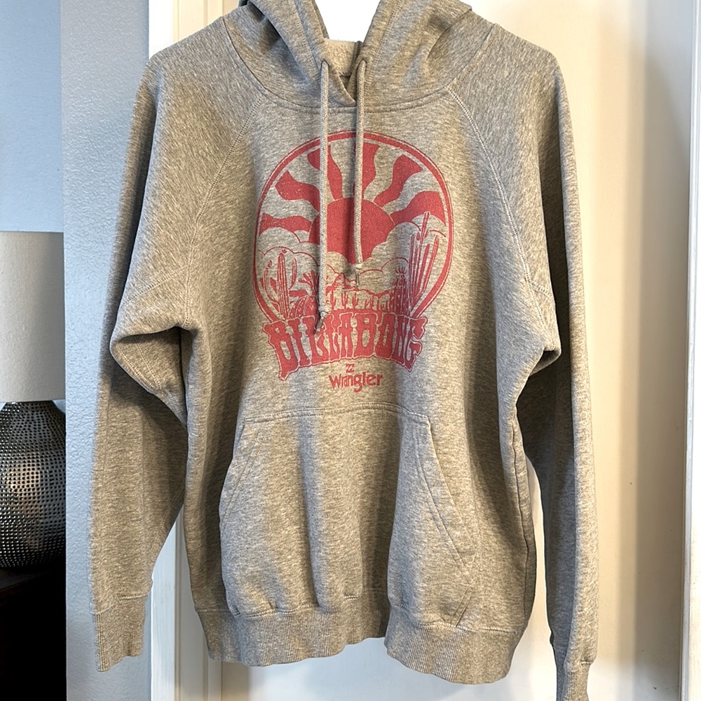 BILLABONG x WRANGLER HOODED SWEATSHIRT SIZE LG